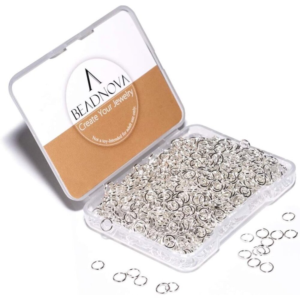 5mm Jump Rings for Jewelry Making Silver Open Jump Rings for Earrings and Keycha